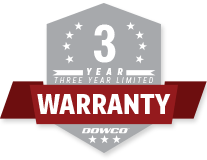 Dowco Three year warranty